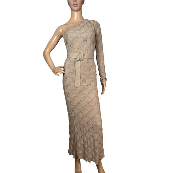 Jluxlabel La Costa One Shoulder Maxi Dress Diamond Shape Knit Size XS NWT - Picture 4 of 8